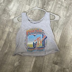 Music tv crop top